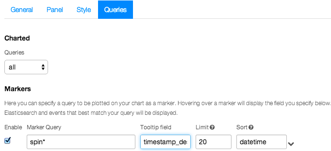 Kibana Markers Settings