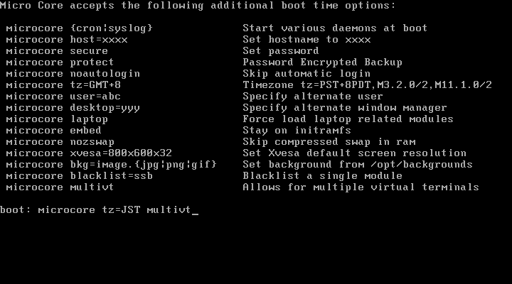 OSFClone Boot Parameter